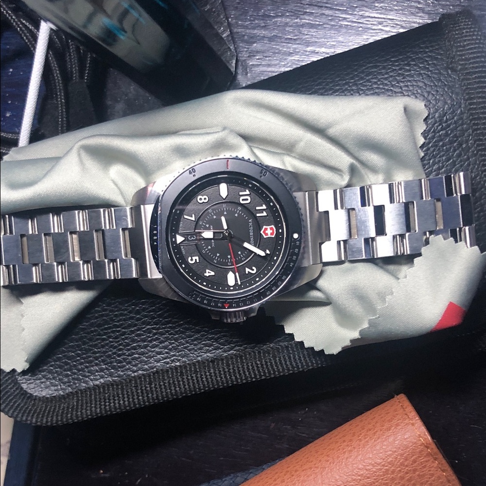 Victorinox Black and Silver Men's Watch